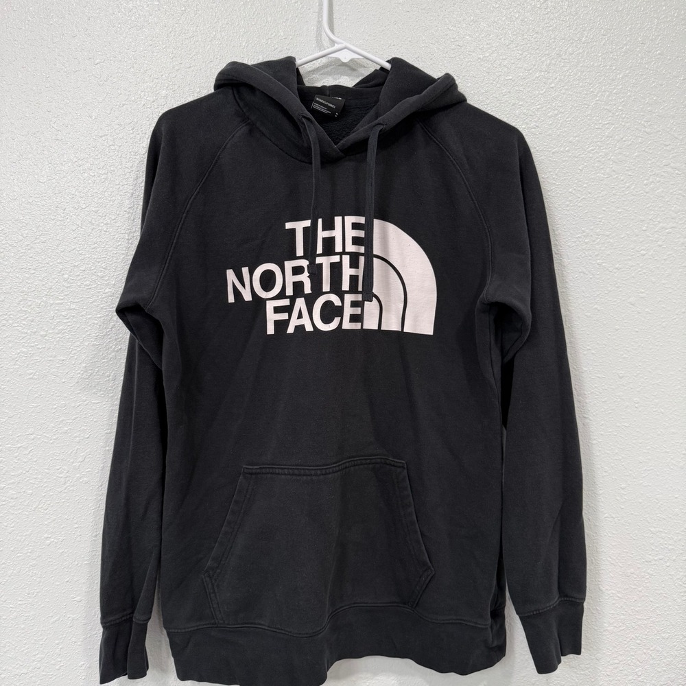 The North Face Womens Black Logo Hoodie Pullover Sweatshirt Size Medium‎